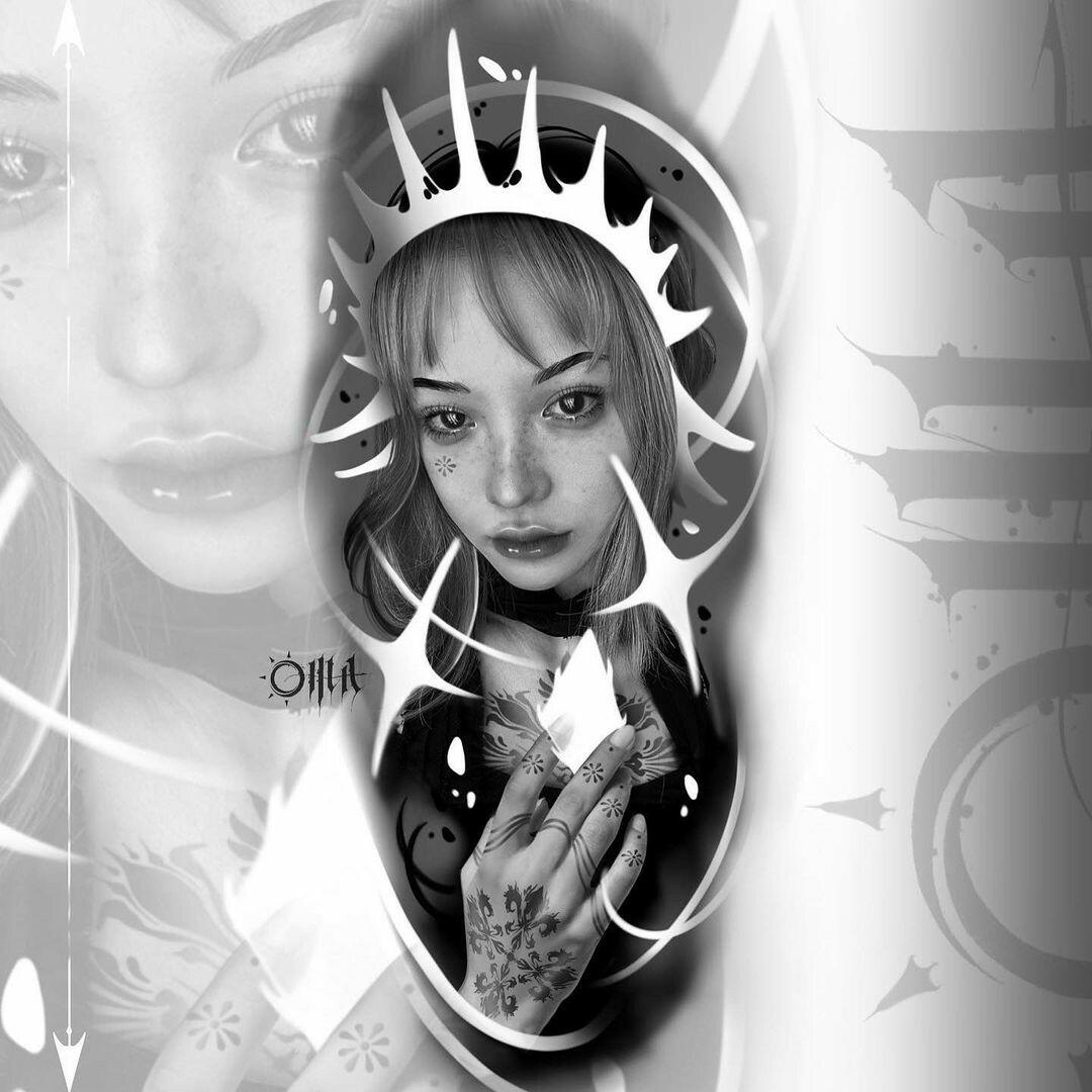 Inksearch tattoo Baba na Rowerze Tattoo