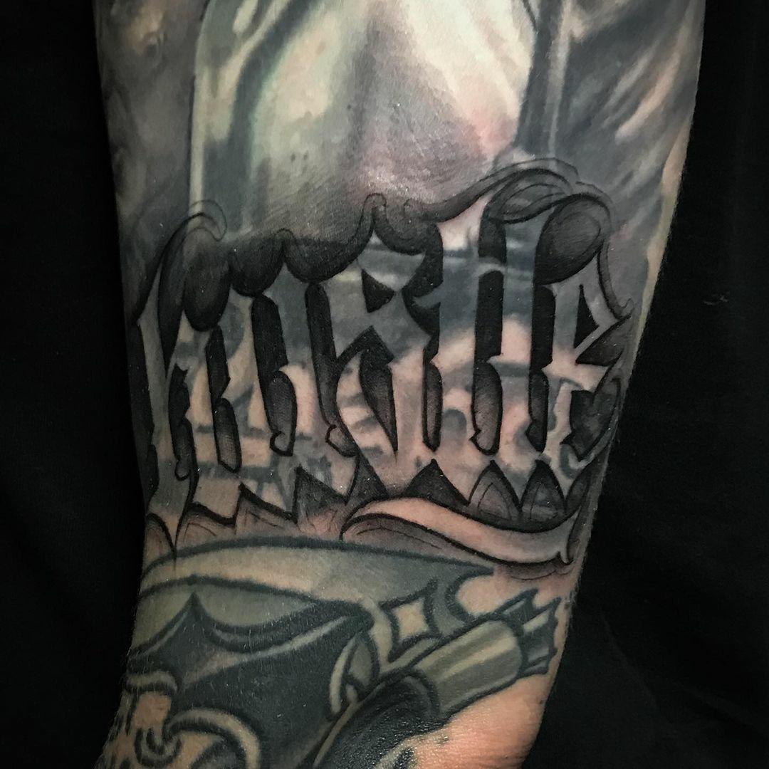 Inksearch tattoo Antonio Lettering