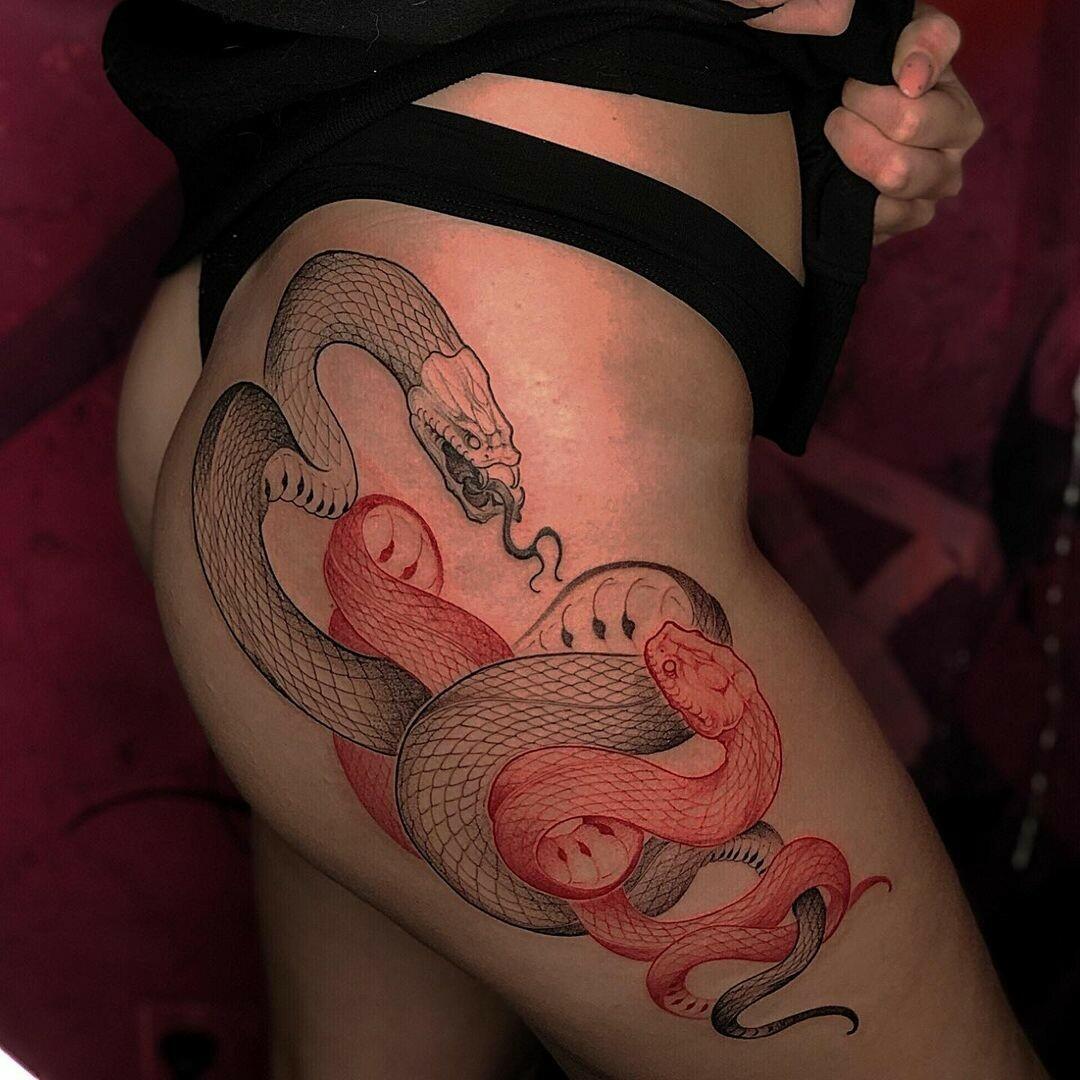 Inksearch tattoo Baba na Rowerze Tattoo