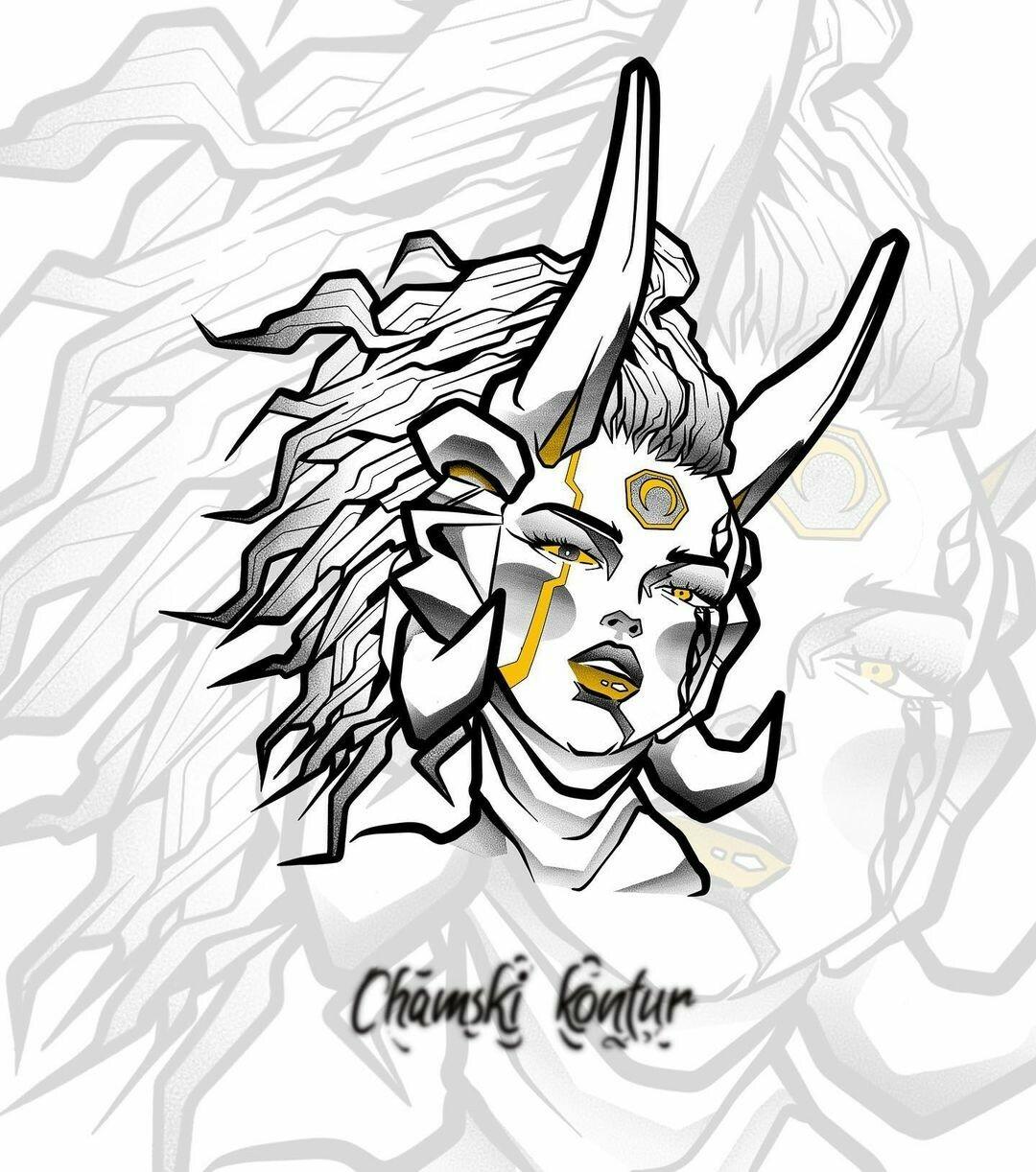 Inksearch tattoo Chamski kontur