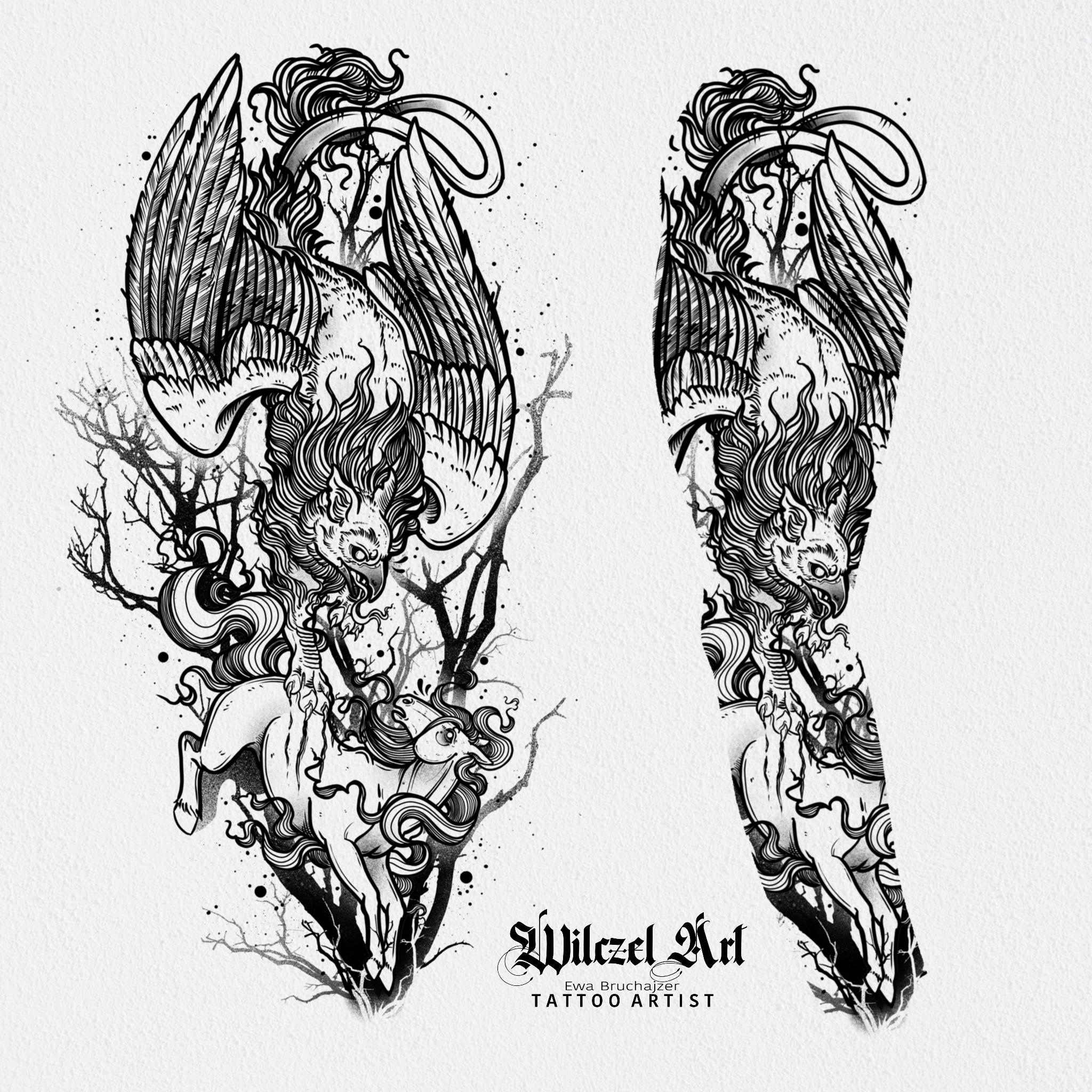 Inksearch tattoo Wilczeł