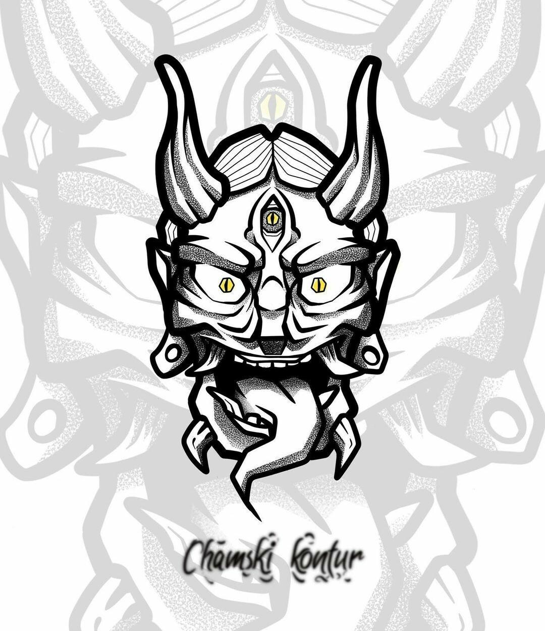 Inksearch tattoo Chamski kontur