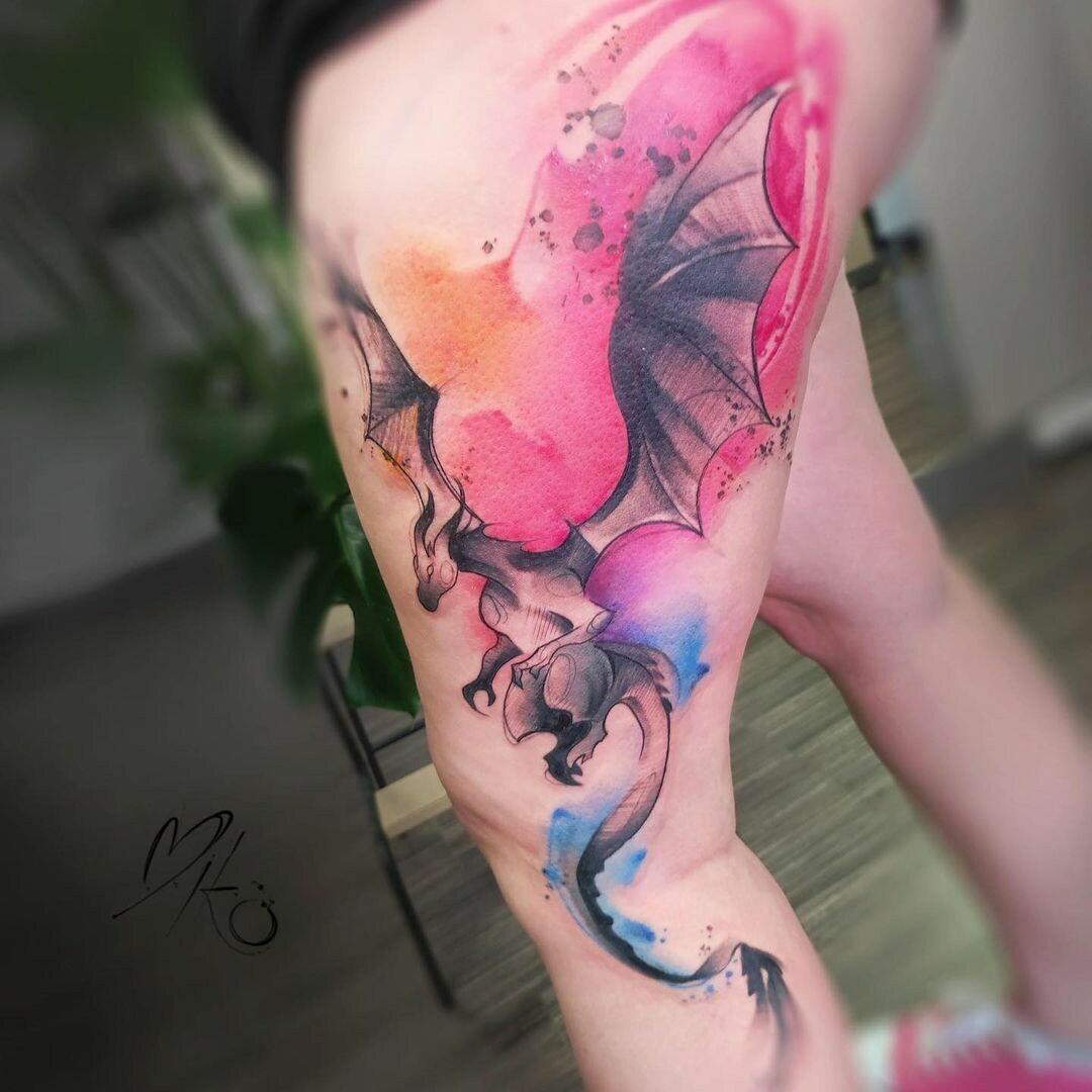 Inksearch tattoo Baba na Rowerze Tattoo