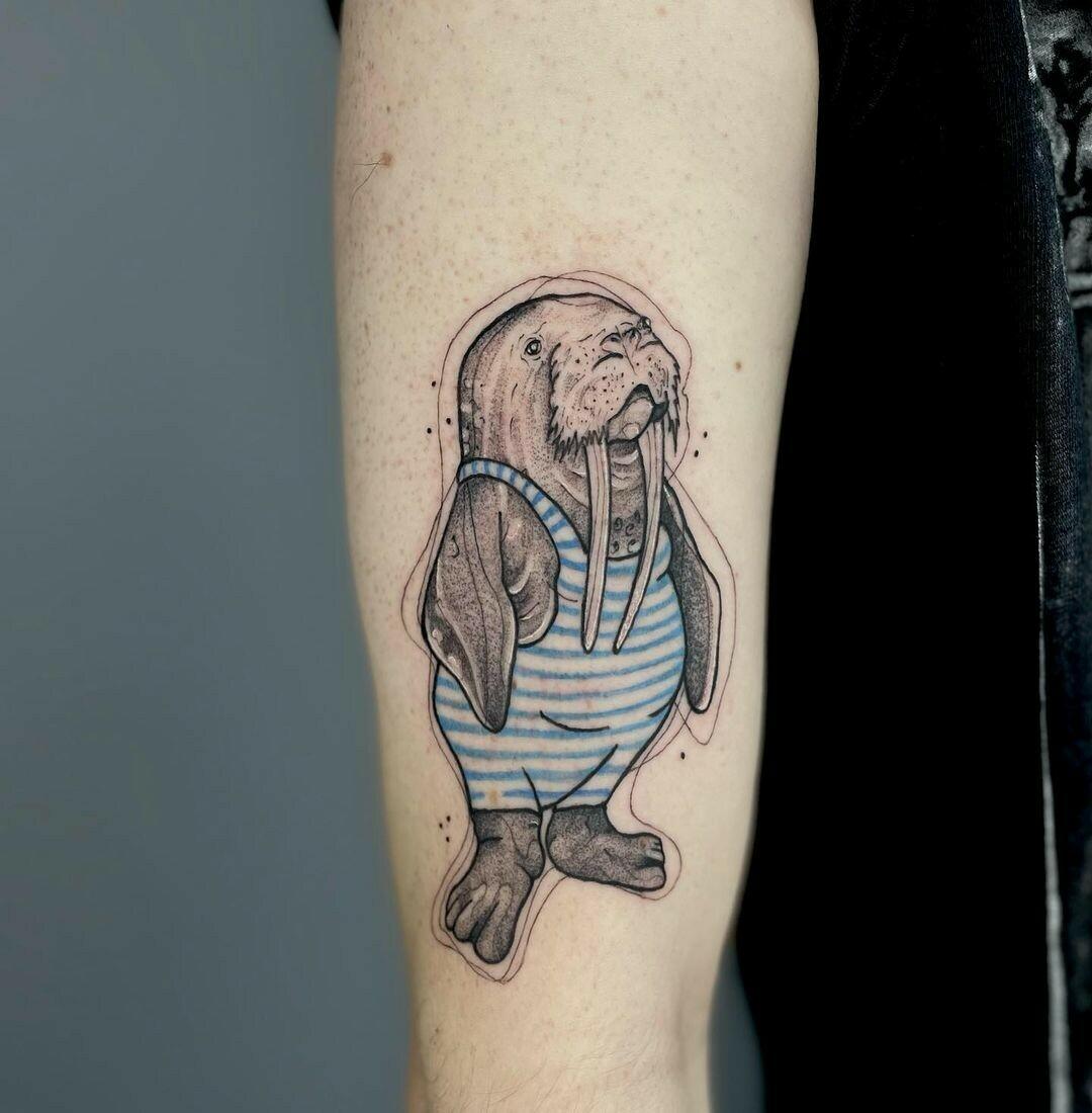 Inksearch tattoo Baba na Rowerze Tattoo