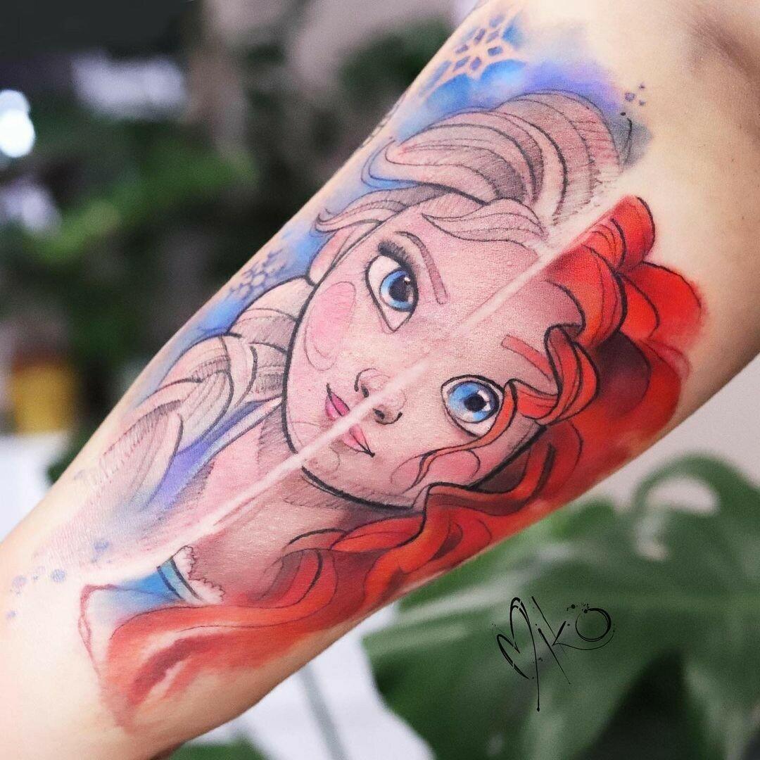 Inksearch tattoo Baba na Rowerze Tattoo