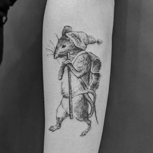 Rat King Woodcut Tattoo  Woodcut tattoo, Creepy tattoos, Body tattoos