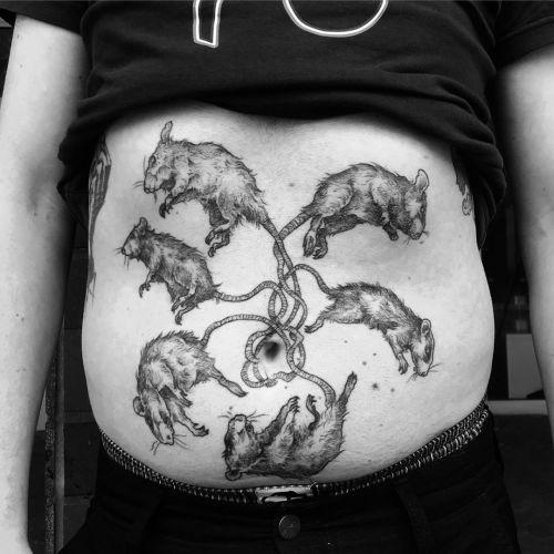 Rat King Woodcut Tattoo  Woodcut tattoo, Creepy tattoos, Body tattoos