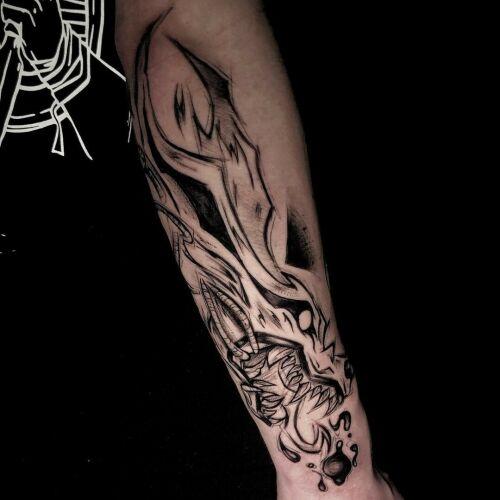 Baba na Rowerze Tattoo inksearch tattoo