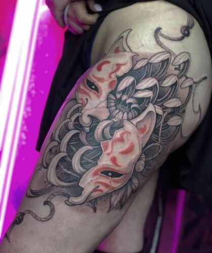 Baba na Rowerze Tattoo inksearch tattoo