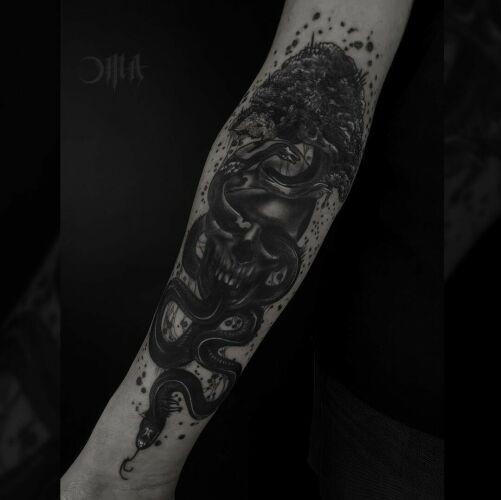 Baba na Rowerze Tattoo inksearch tattoo