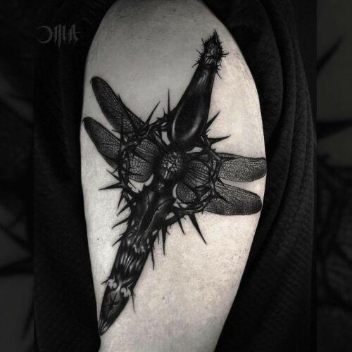 Baba na Rowerze Tattoo inksearch tattoo