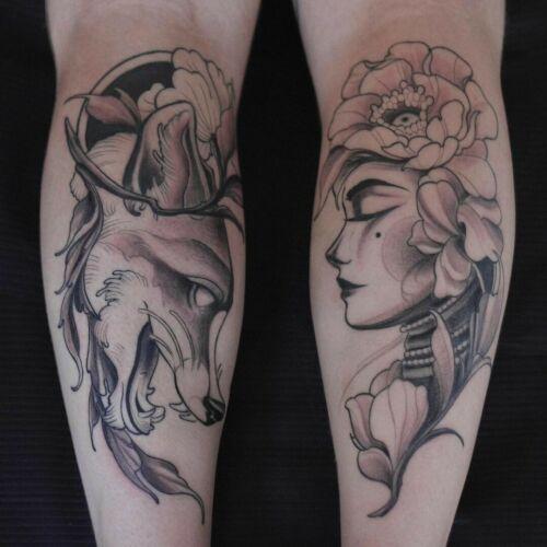 Baba na Rowerze Tattoo inksearch tattoo