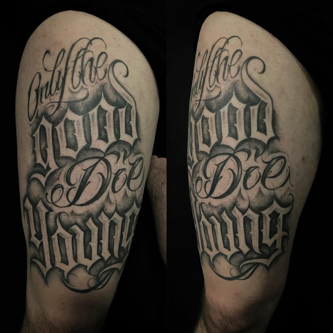 Inksearch tattoo Antonio Lettering